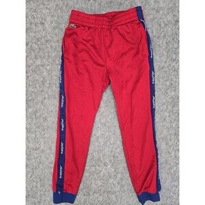 Lacoste Red Blue  Logo Jogger Pants Men's Size Small